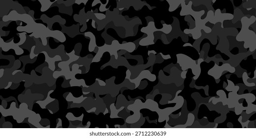 Amplio fondo de camuflaje. Patrón sin fisuras. Vector. 