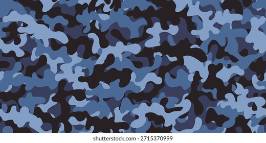 Amplio fondo de camuflaje. Patrón sin fisuras. Vector. 