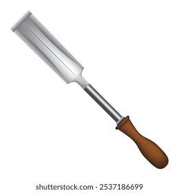 Wide chisel for woodworking. Vector illustration
