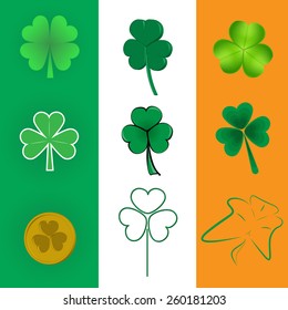 Wide choice of a clover for a St. Patrick's Day.