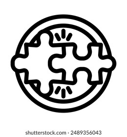 wide cimpatibility product label caution line icon vector. wide cimpatibility product label caution sign. isolated contour symbol black illustration