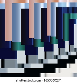 rayas de color anchas. degradado. transición suave. fondo vectorial abstracto