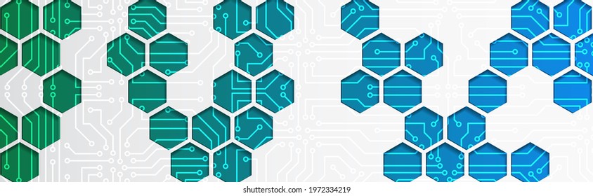Wide Cyber security internet and networking concept. Abstract global sci fi concept. Digital internet communication on blue background. Hi-tech vector illustration with various technology elements.
