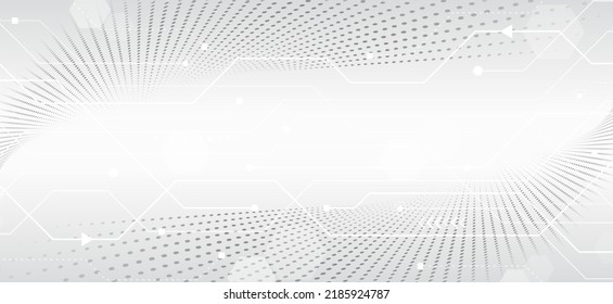 Wide Cyber security internet and networking concept. Hi-tech vector illustration with various technology elements. Abstract global sci fi concept. Digital internet communication on grey background.