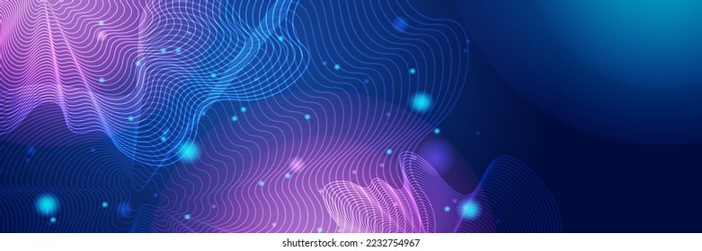 El concepto de Internet y de redes de ciberseguridad. Ilustración vectorial de alta tecnología con varios elementos tecnológicos. Resumen del concepto global de ciencia ficción. Comunicación digital en Internet sobre fondo azul.