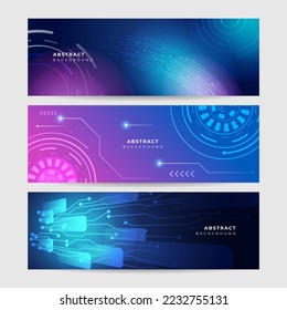 Wide Cyber security internet and networking concept. Hi-tech vector illustration with various technology elements. Abstract global sci fi concept. Digital internet communication on blue background.