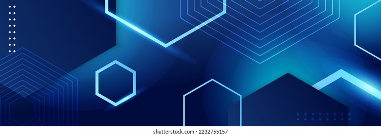 Wide Cyber Security Internet und Netzwerk Konzept. Hightech-Vektorgrafik mit verschiedenen Technologieelementen. Abstraktes globales Science-Fiction-Konzept. Digitale Internetkommunikation auf blauem Hintergrund.