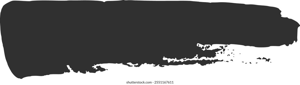 Wide, dark gray brush stroke adds texture and flair, perfect for web, print, or digital art projects