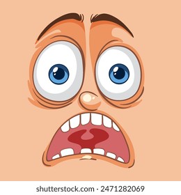 Wide eyed open mouthed shocked expression