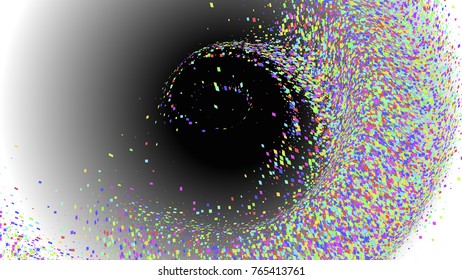 Wide format abstract background, gradient effect. Stipple effect. Composition of rhythmic multicolor mosaic tiles. Full HD 4K colorful wallpaper. Vector EPS10 with transparency