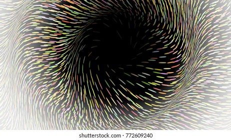 Wide format abstract background, gradient effect. Stipple effect. Rhythmic noise grain texture. Black background. Full HD 4K wallpaper with colorful strokes. Vector EPS10 with transparency