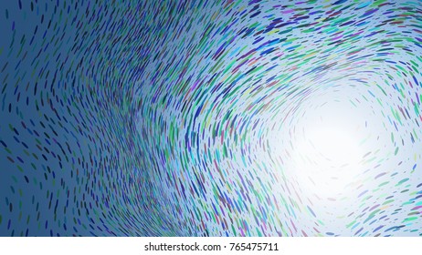 Wide format abstract background, optical illusion of gradient effect. Stipple effect. Rhythmic noise particles. Grain texture. Full HD wallpaper with strokes. Vector EPS10 with transparency
