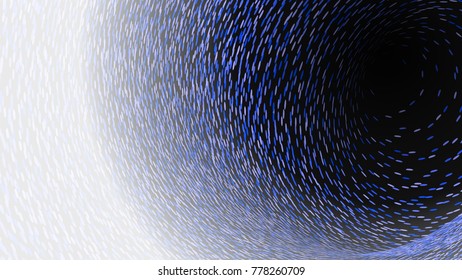 Wide format abstract background, optical illusion of gradient effect. Stipple effect. Rhythmic noise particles. Grain texture. Full HD wallpaper with colorful strokes. Vector EPS10 with transparency