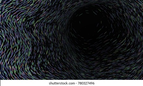 Wide format abstract background, optical illusion of gradient effect. Stipple effect. Rhythmic noise particles. Grain texture. Full HD wallpaper with strokes. Vector EPS10 with transparency