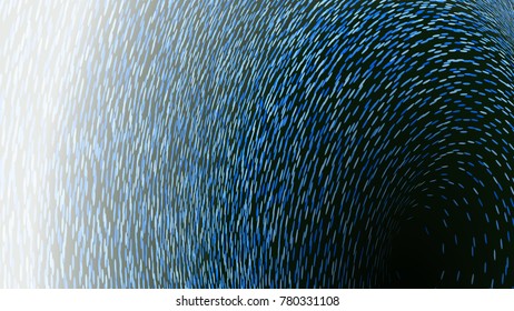 Wide format abstract background, optical illusion of gradient effect. Stipple effect. Rhythmic noise particles. Grain texture. Full HD wallpaper with colorful strokes. Vector EPS10 with transparency
