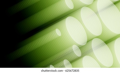 Wide format abstract background, visual illusion of gradient effect. Rhythmic circles. Decorative shapes. 3d green background. Vector EPS10 without gradient with transparency. Motion blur illusion