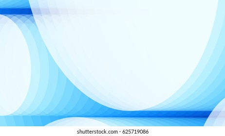 Wide format abstract background, visual illusion of gradient effect. Rhythmic circles. Decorative shapes. 3d blue background. Vector EPS10 without gradient with transparency. Motion blur illusion