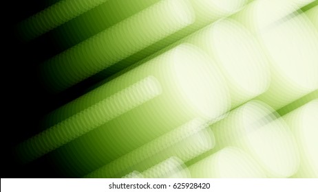Wide format abstract background, visual illusion of gradient effect. Rhythmic circles. Decorative shapes. 3d green background. Vector EPS10 without gradient with transparency. Motion blur illusion