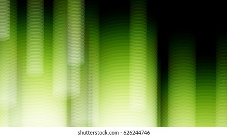 Wide format abstract background, visual illusion of gradient effect. Rhythmic circles. Decorative shapes. 3d green background. Vector EPS10 without gradient with transparency. Motion blur illusion