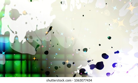 Wide format abstract grunge background. Vector EPS10 with mesh gradient and transparency. Place for text. Paint splashes. Background for funky card, flyer party. Full HD 4K grunge wallpaper.