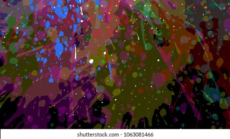 Wide format abstract grunge background. Vector without gradient. Place for text. Paint splashes. Background for presentation business card. Full HD 4K grunge wallpaper. Vector EPS10 with transparency