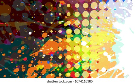 Wide format abstract grunge background. Vector EPS10 without gradient with transparency.