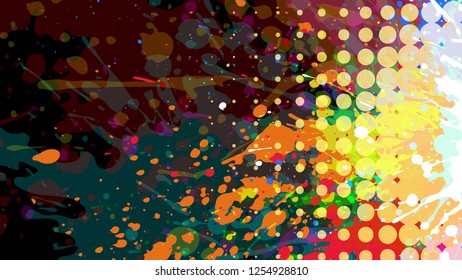 Wide format abstract grunge background. Vector EPS10 without gradient with transparency.