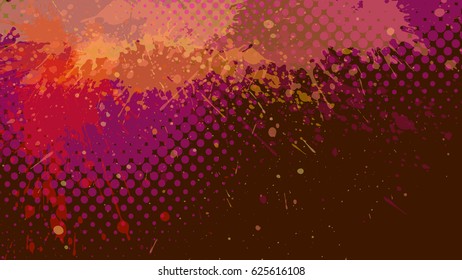 Wide format abstract grunge background. Vector EPS10 without gradient with transparency.