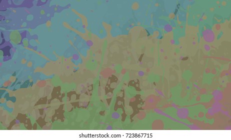 Wide format abstract grunge background. Vector EPS10 without gradient with transparency. Place for text. Paint splashes theme. Background for presentation, business card. Digitally wallpaper. 16 : 9