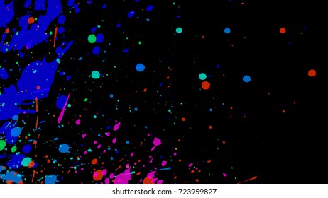 Wide format abstract grunge background. Vector EPS10 without gradient with transparency. Place for text. Paint splashes theme. Background for presentation, business card. Digitally wallpaper. 16 : 9