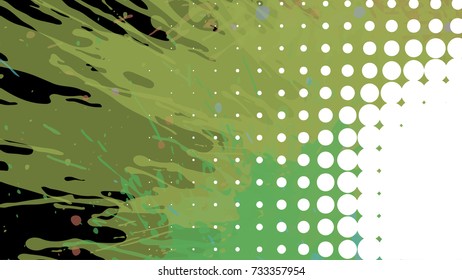 Wide format abstract grunge background. Vector EPS10 without gradient with transparency. Place for text. Paint splashes theme. Background for presentation, business card. Digitally wallpaper. 16 : 9