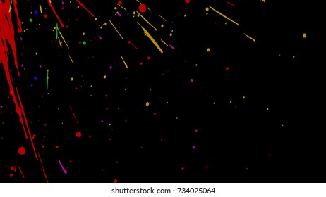 Wide format abstract grunge background. Vector EPS10 without gradient with transparency. Place for text. Paint splashes theme. Background for presentation, business card. Digitally wallpaper.