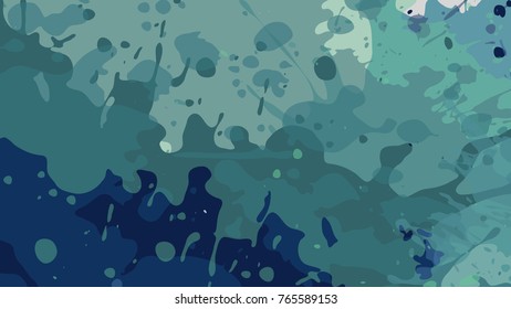 Wide format abstract grunge background. Vector without gradient. Place for text. Paint splashes. Background for presentation business card.