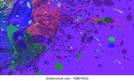 Wide format abstract grunge background. Vector without gradient. Place for text. Paint splashes. Background for presentation business card. Full HD 4K grunge wallpaper. Vector EPS10 with transparency
