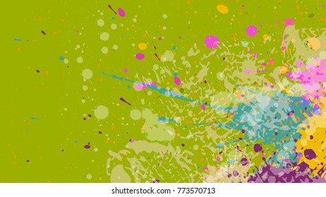 Wide format abstract grunge background. Vector without gradient. Place for text. Paint splashes. Background for presentation business card. Full HD 4K grunge wallpaper. Vector EPS10 with transparency