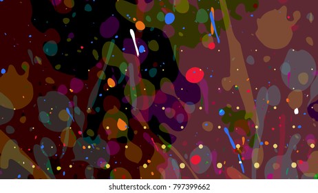 Wide format abstract grunge background. Vector without gradient. Place for text. Paint splashes. Background for presentation business card. Full HD 4K grunge wallpaper. Vector EPS10 with transparency