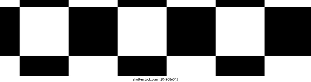 Wide format checkered patteren, background. Chequered backdrop. Chessboard, checkerboard texture
