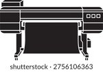 wide format printer. black vector
