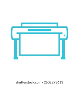 Wide Format Printing Icon. Isolated on white.
