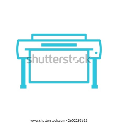 Wide Format Printing Icon. Isolated on white.