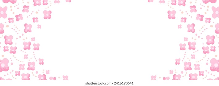 wide frame with Hand painted flowers