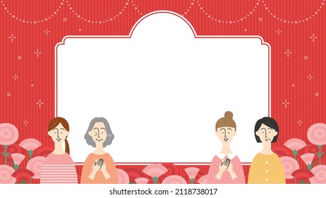 wide frame template for mother's day