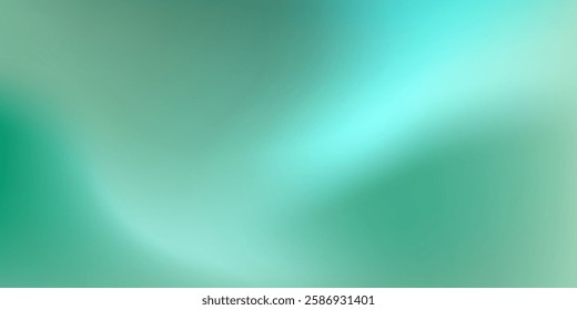 Wide fresh smooth mint green gradient mesh texture background