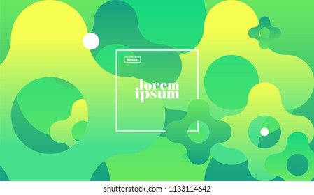 Wide geometric background. Simple shapes with trendy gradients composition.