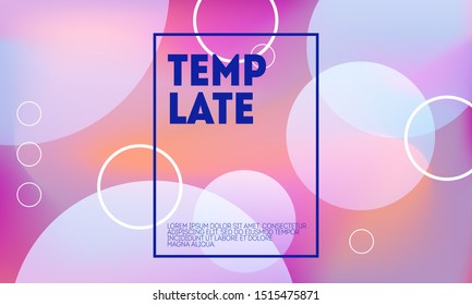 Wide geometric background. Simple shapes with trendy pastel gradients composition