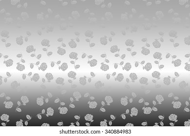 Wide Glamorous Floral Background  - vector illustration