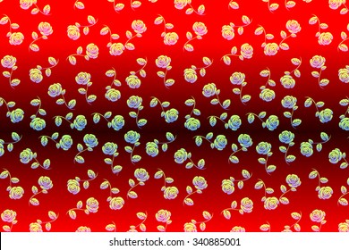 Wide Glamorous Floral Background  - vector illustration