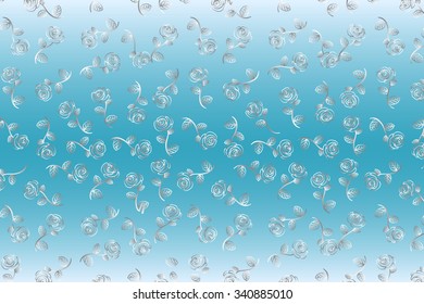 Wide Glamorous Floral Background  - vector illustration