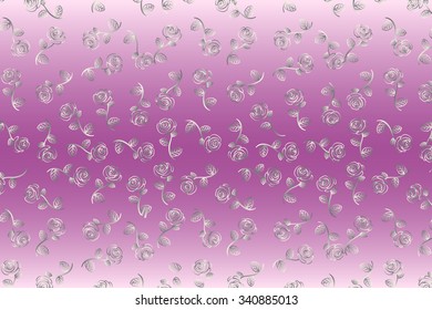 Wide Glamorous Floral Background  - vector illustration