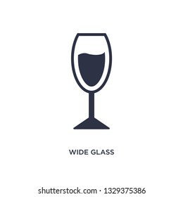 wide glass icon. Simple element illustration from bistro and restaurant concept. wide glass editable symbol design on white background. Can be use for web and mobile.